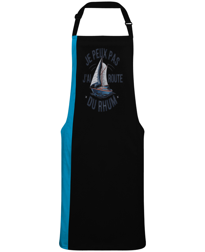 Tablier bicolore je peux pas j'ai route du rhum par  bwilfy