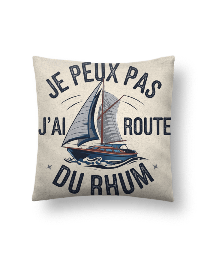 Coussin suédine je peux pas j'ai route du rhum par bwilfy