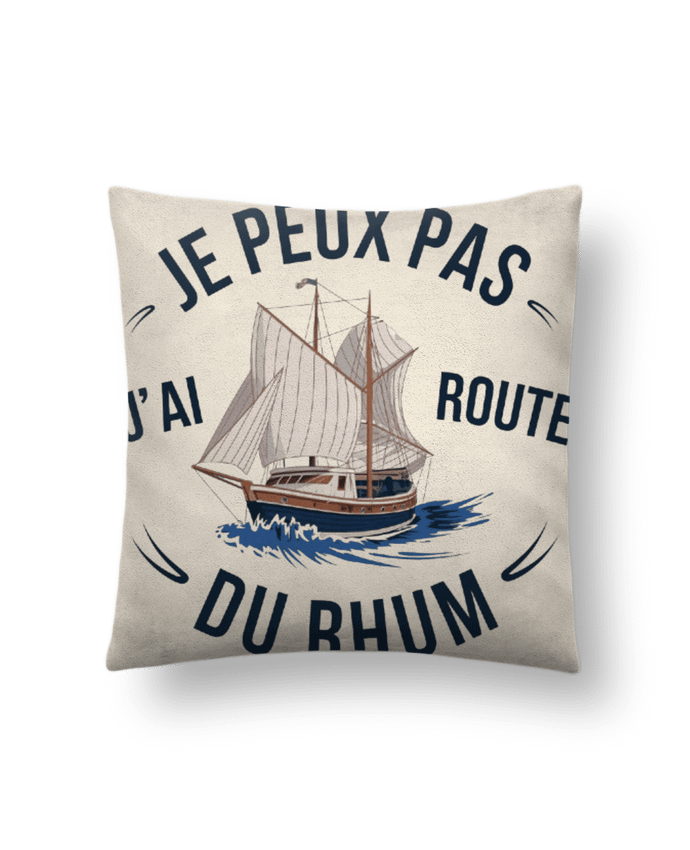 Coussin suédine je peux pas j'ai route du rhum par bwilfy