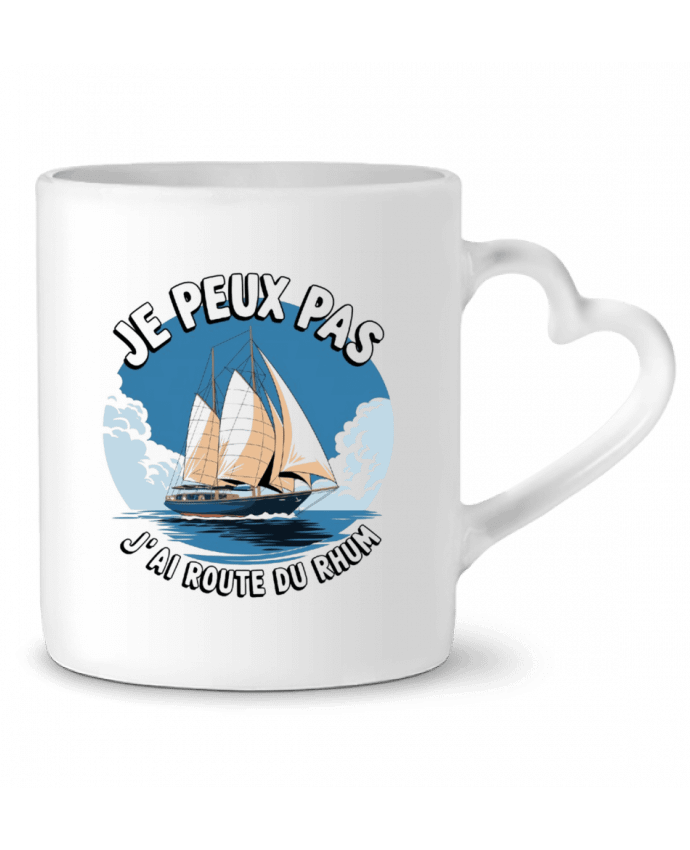 Mug coeur je peux pas j'ai route du rhum par bwilfy
