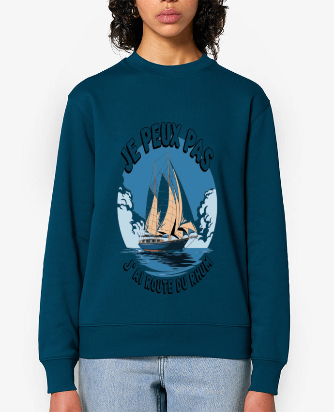 Sweat-shirt je peux pas j'ai route du rhum Par bwilfy
