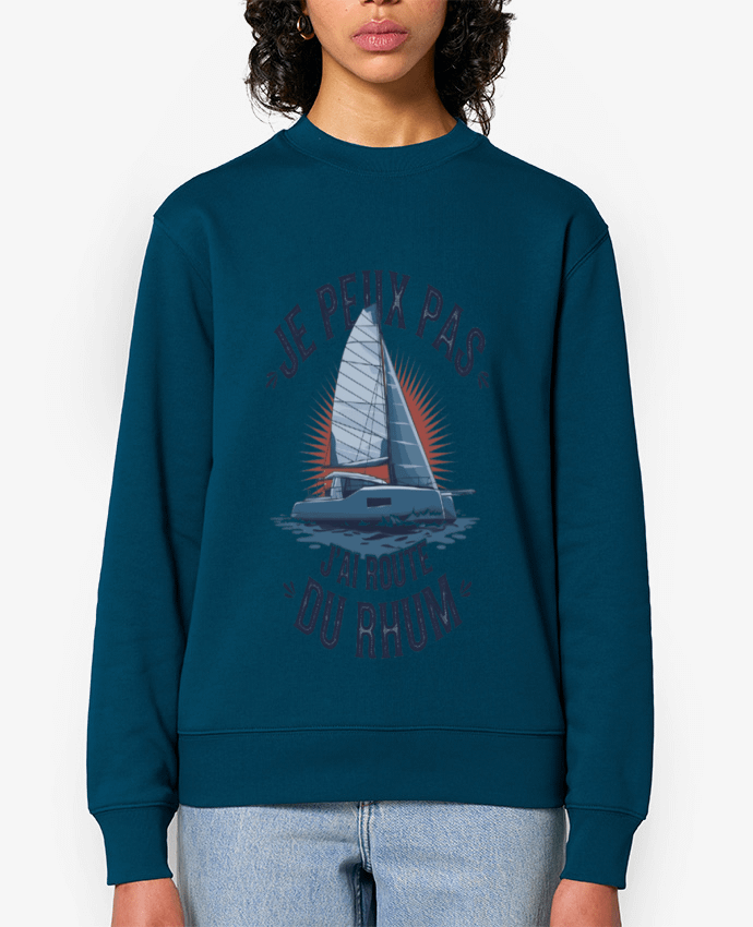Sweat-shirt je peux pas j'ai route du rhum Par bwilfy