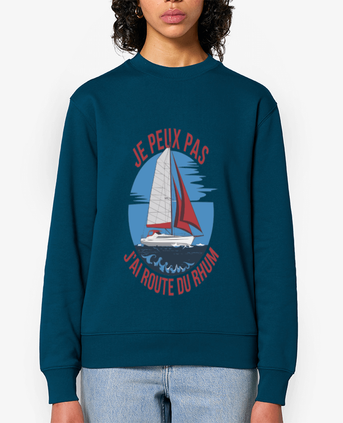 Sweat-shirt je peux pas j'ai route du rhum Par bwilfy