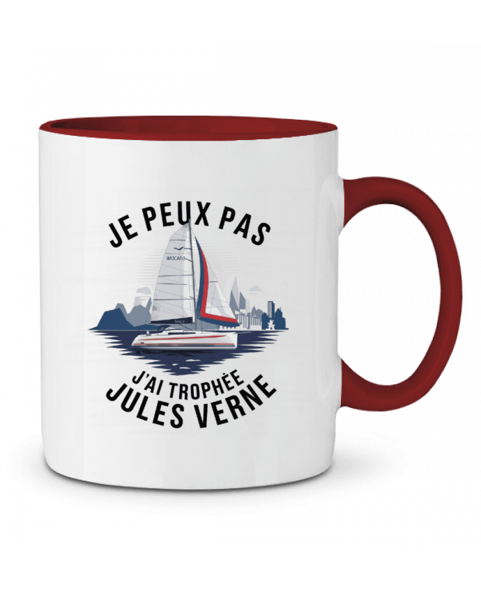 Mug bicolore je peux pas j'ai trophée Jules verne bwilfy