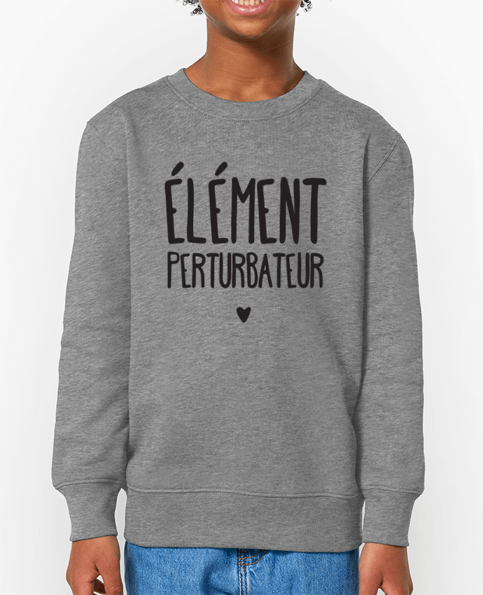 Sweat-shirt écoresponsable à col rond enfant Elément perturbateur Par  tunetoo