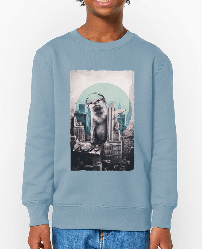 Sweat-shirt écoresponsable à col rond enfant Dj Par  ali_gulec