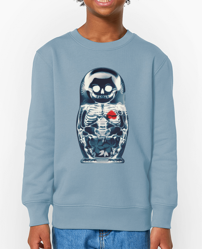 Sweat-shirt écoresponsable à col rond enfant Nesting doll Par  ali_gulec