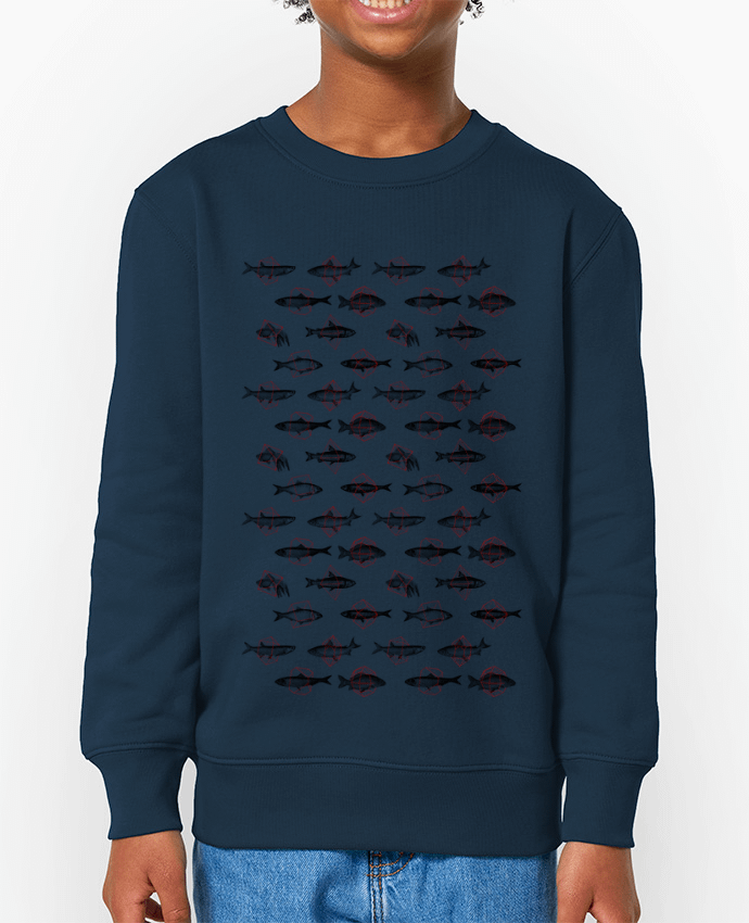 Sweat-shirt enfant Fishes in geometrics Par  Florent Bodart