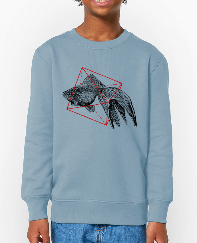 Sweat-shirt enfant Fish in geometrics II Par  Florent Bodart