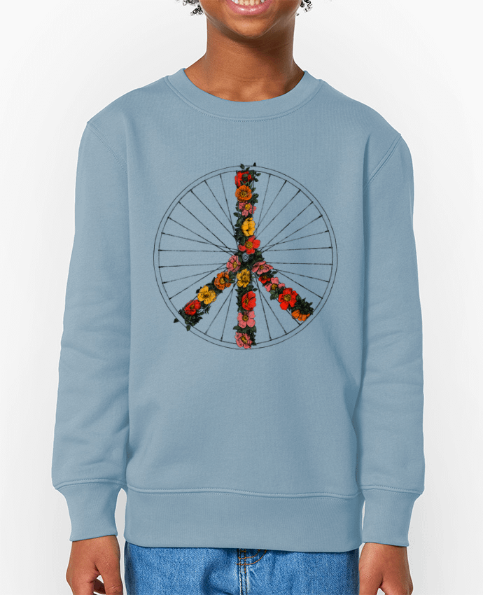 Sweat-shirt enfant Peace and Bike Par  Florent Bodart