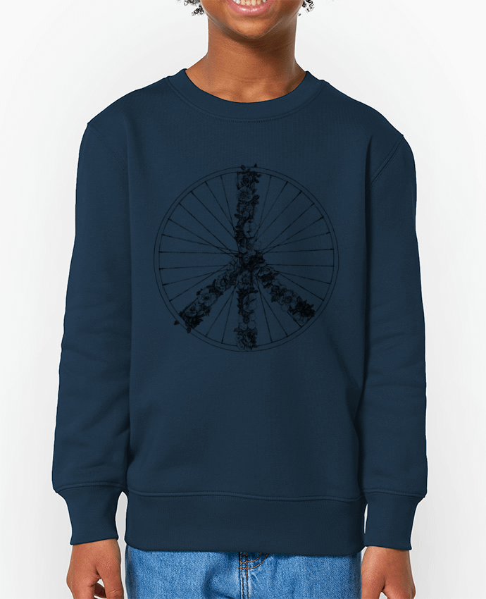 Sweat-shirt enfant Peace and Bike Lines Par  Florent Bodart