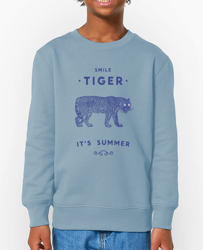 Sweat-shirt enfant Smile Tiger Par  Florent Bodart