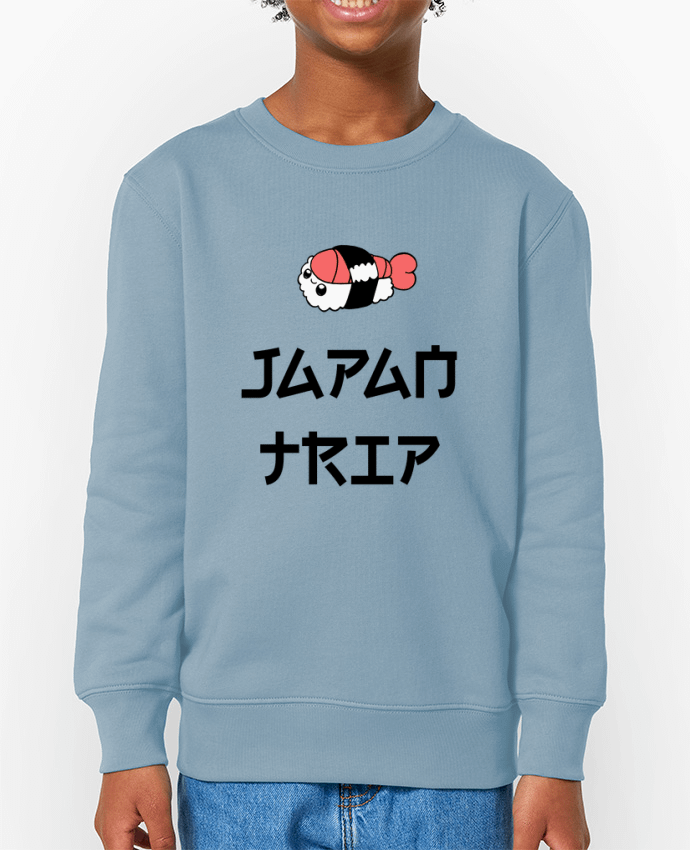 Sweat-shirt écoresponsable à col rond enfant Japan Trip Par  tunetoo