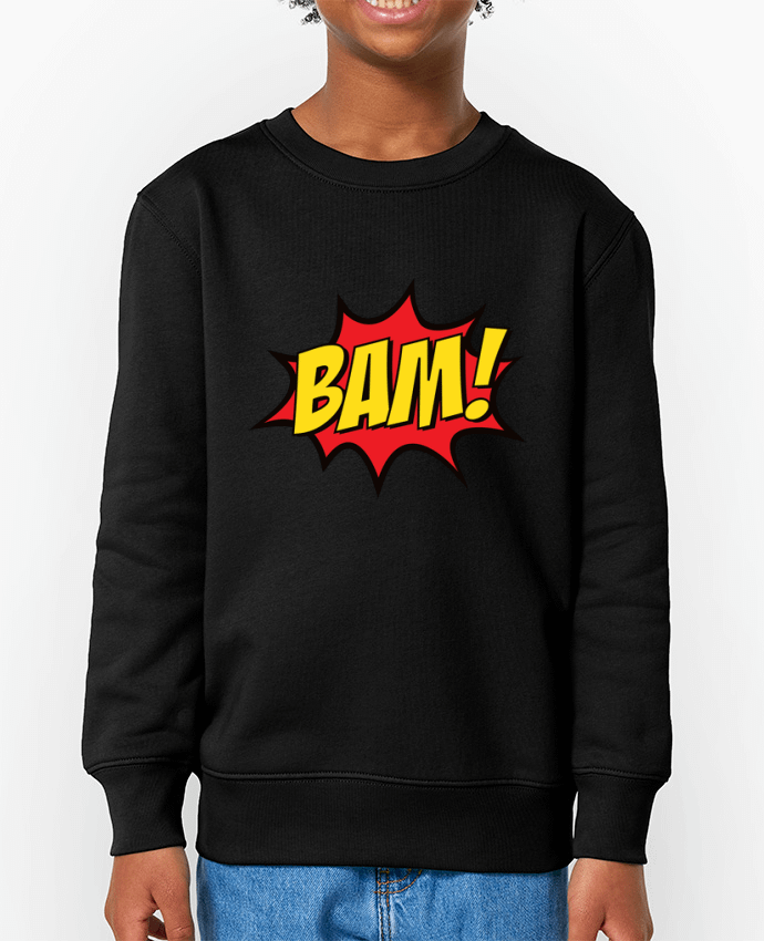 Sweat-shirt écoresponsable à col rond enfant BAM ! Par  Freeyourshirt.com