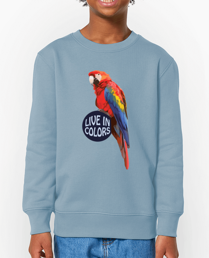 Sweat-shirt enfant Perroquet - Live in colors Par  justsayin