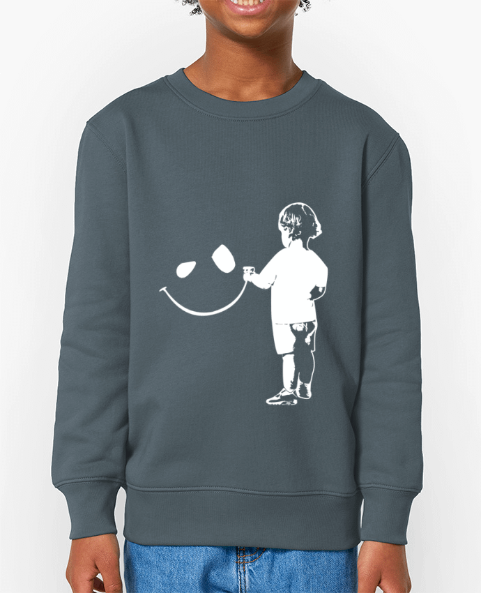 Sweat-shirt écoresponsable à col rond enfant enfant Par  Graff4Art