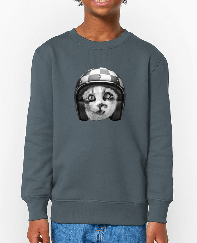 Sweat-shirt enfant Biker cat Par  justsayin