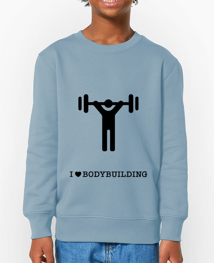 Sweat-shirt enfant I love bodybuilding Par  will