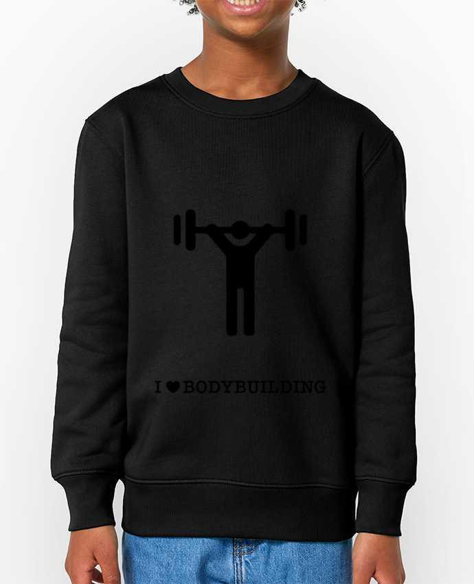 Sweat-shirt enfant I love bodybuilding Par  will