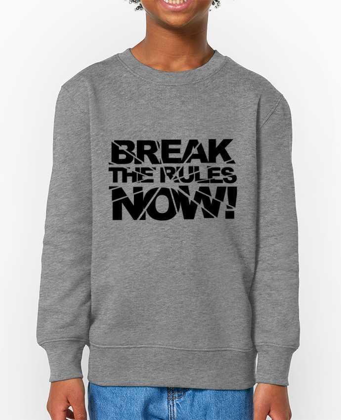 Sweat-shirt enfant Break The Rules Now ! Par  Freeyourshirt.com