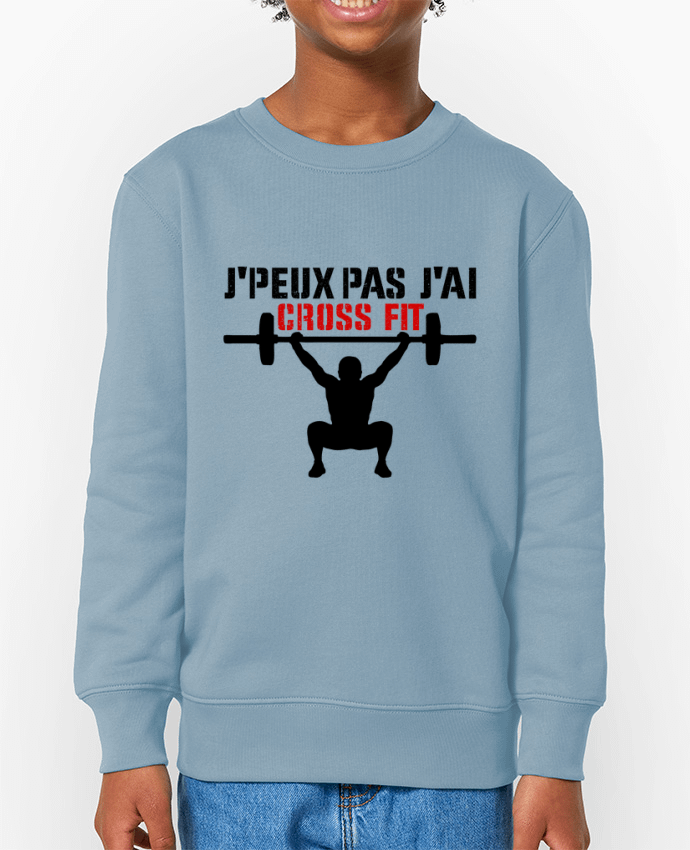 Sweat-shirt écoresponsable à col rond enfant J'peux pas j'ai Crossfit Par  tunetoo