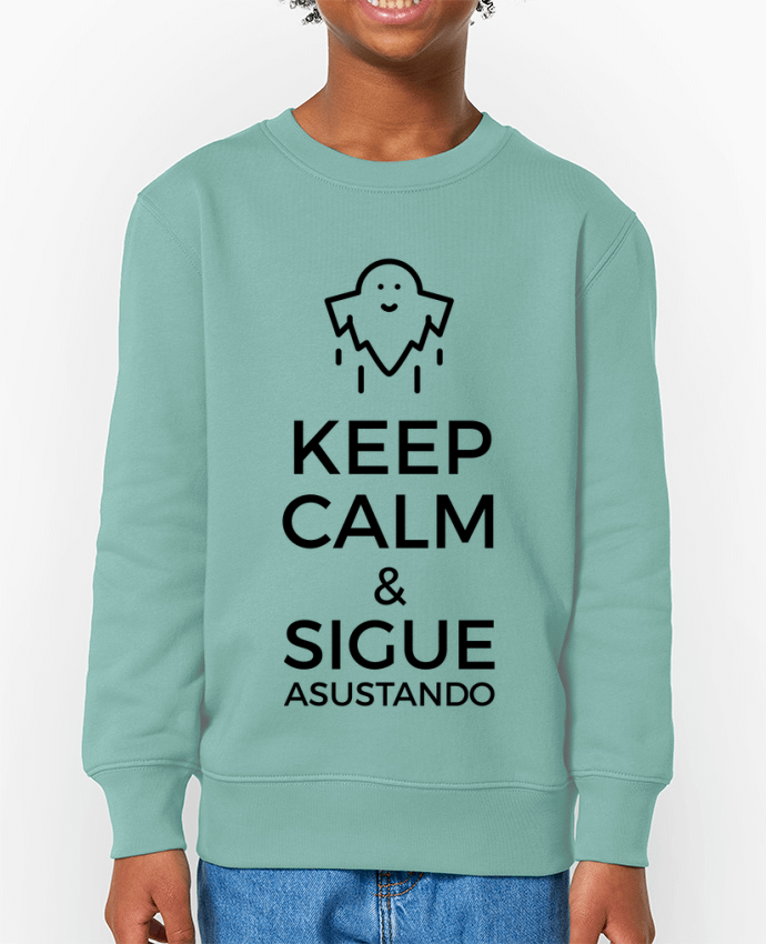 Sweat-shirt enfant Keep Calm and Sigue asustando ghost Par  tunetoo