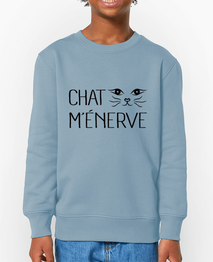 Sweat-shirt enfant Chat m'énerve Par  Freeyourshirt.com