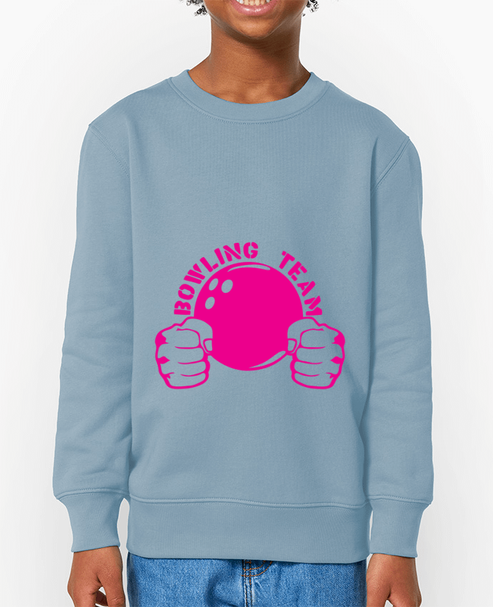 Sweat-shirt enfant bowling team poing fermer logo club Par  Achille
