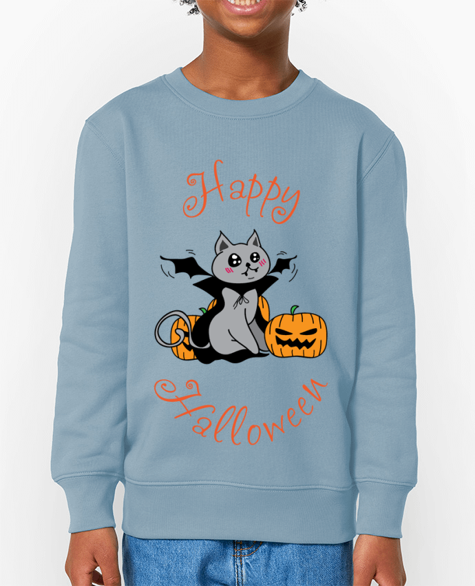 Sweat-shirt enfant Cut Cat Halloween - Chat vampire Par  