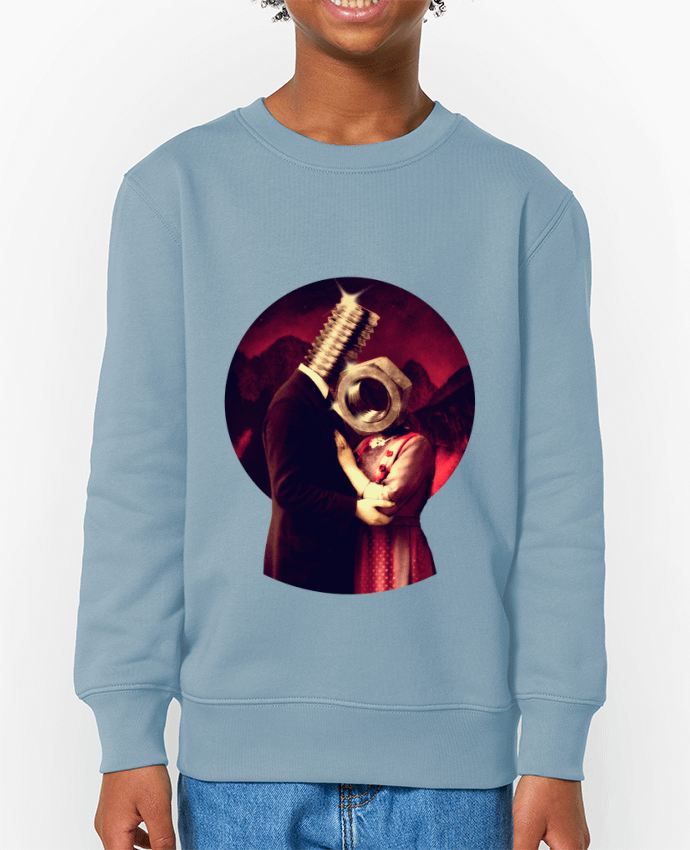 Sweat-shirt écoresponsable à col rond enfant Screw Love Par  ali_gulec