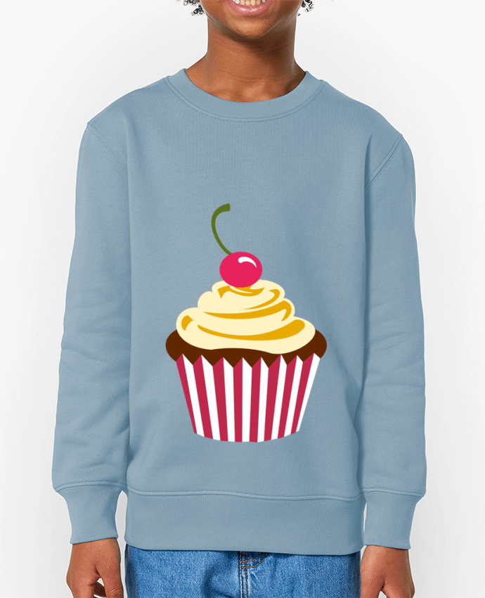 Sweat-shirt écoresponsable à col rond enfant Cupcake Par  Crazy-Patisserie.com