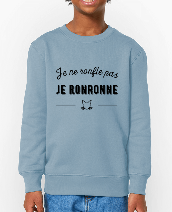 Sweat-shirt enfant je ronronne t-shirt humour Par  Original t-shirt