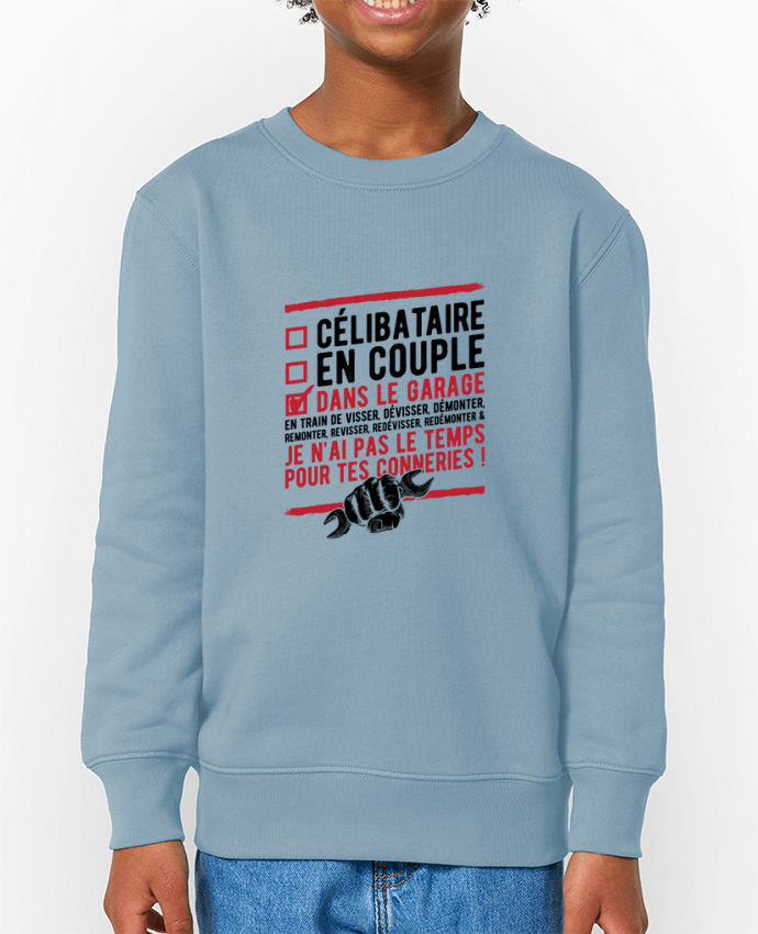 Sweat-shirt enfant Dans le garage humour Par  Original t-shirt