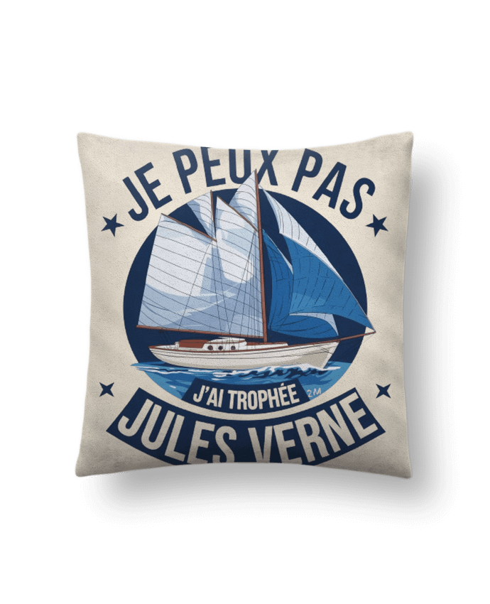 Coussin suédine je peux pas j'ai trophée Jules verne par bwilfy