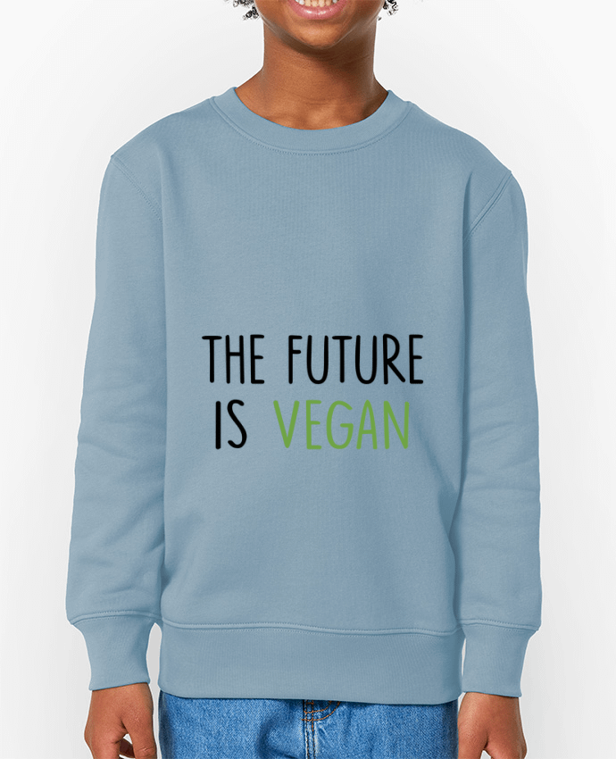 Sweat-shirt écoresponsable à col rond enfant The future is vegan Par  Bichette