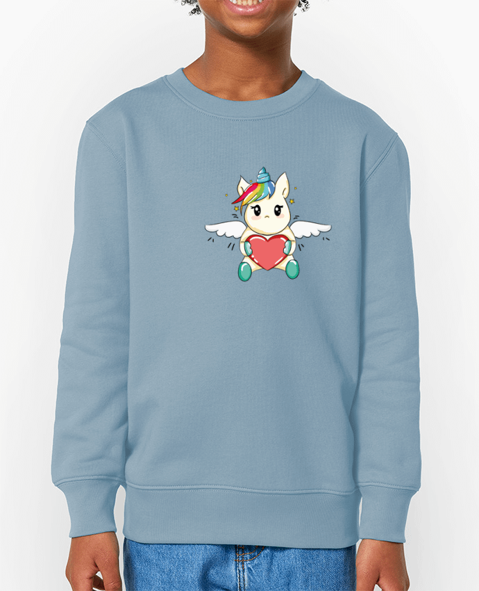 Sweat-shirt enfant Licorne Love Par  