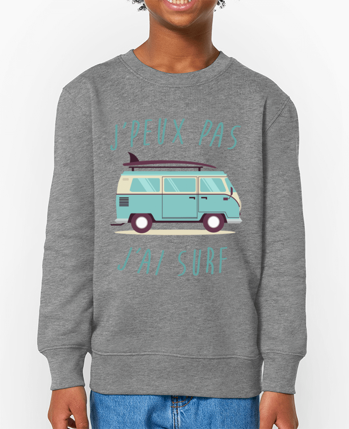 Sweat-shirt enfant Je peux pas j'ai surf Par  FRENCHUP-MAYO