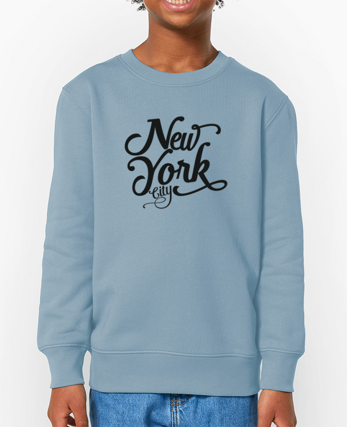 Sweat-shirt écoresponsable à col rond enfant New York City Par  justsayin