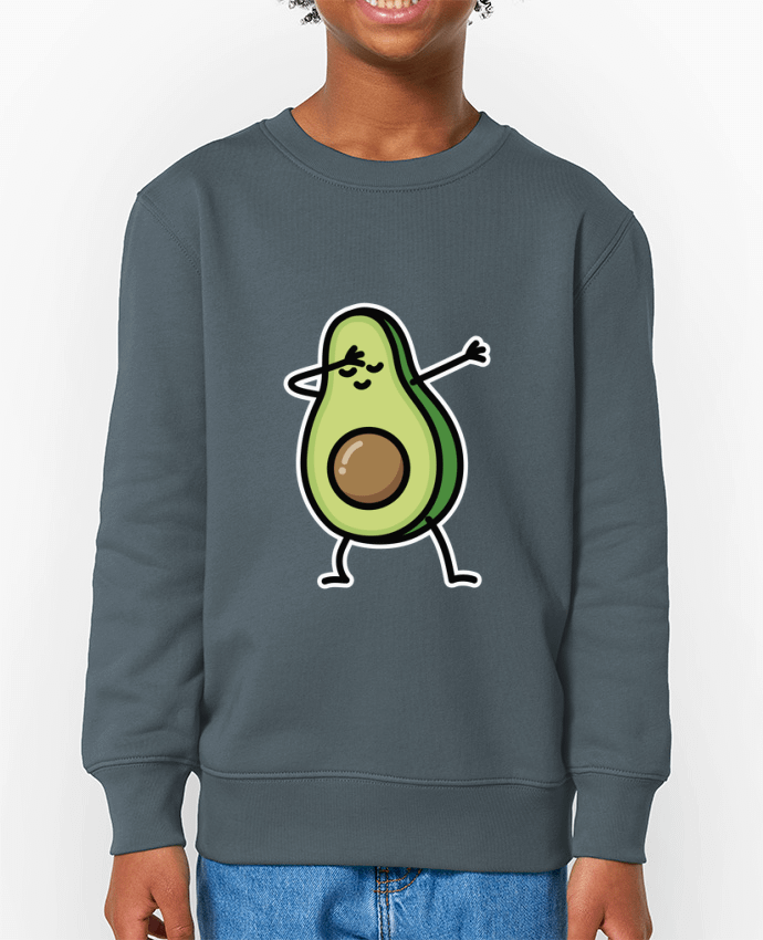 Sweat-shirt écoresponsable à col rond enfant Avocado dab Par  LaundryFactory