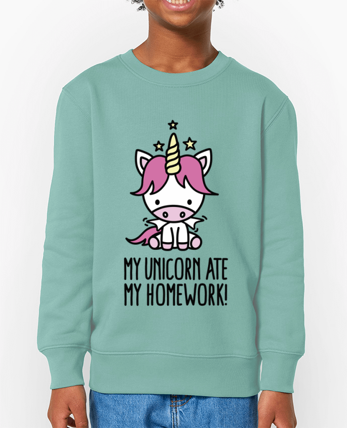 Sweat-shirt enfant My unicorn ate my homework Par  LaundryFactory