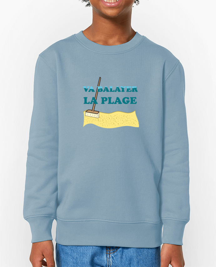 Sweat-shirt enfant Va balayer la plage Par  tunetoo