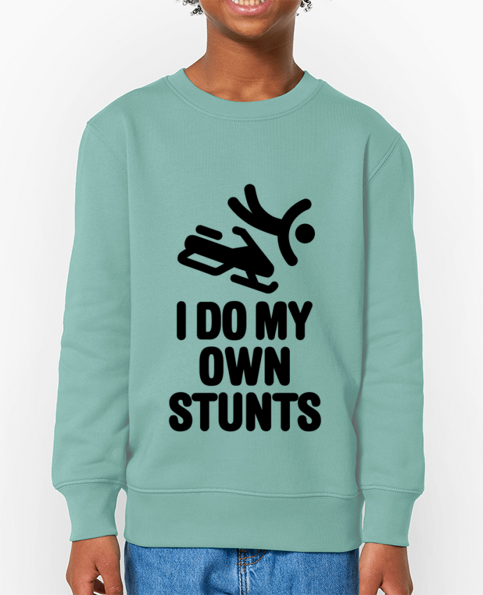 Sweat-shirt enfant I DO MY OWN STUNTS SNOW Black Par  LaundryFactory