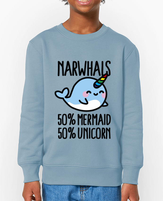 Sweat-shirt enfant NARWHALS MERMAID UNICORN Par  LaundryFactory