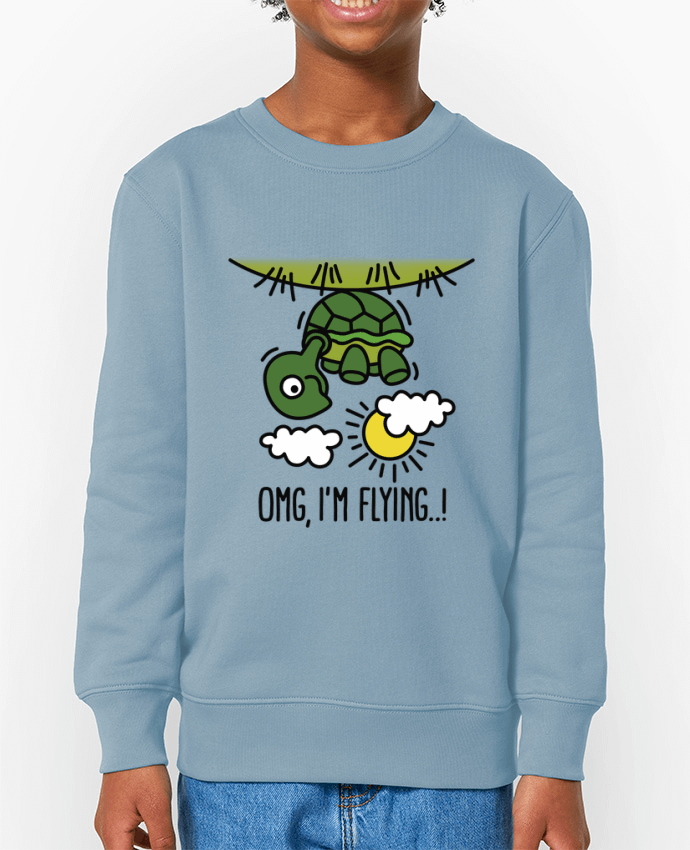 Sweat-shirt enfant OMG IM FLYING Par  LaundryFactory