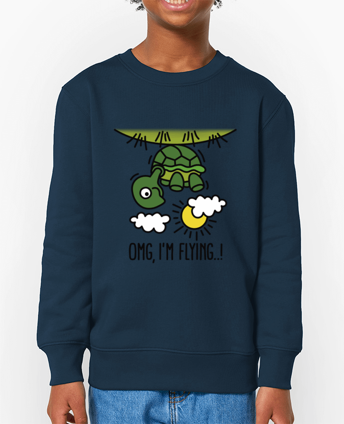 Sweat-shirt enfant OMG IM FLYING Par  LaundryFactory