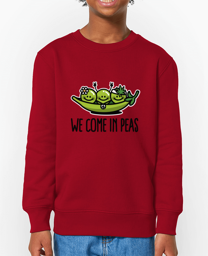 Sweat-shirt enfant WE COME IN PEAS Par  LaundryFactory