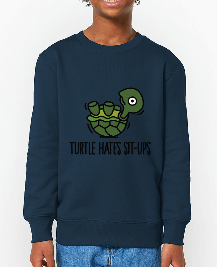 Sweat-shirt enfant TURTLE HATES SIT-UPS Par  LaundryFactory