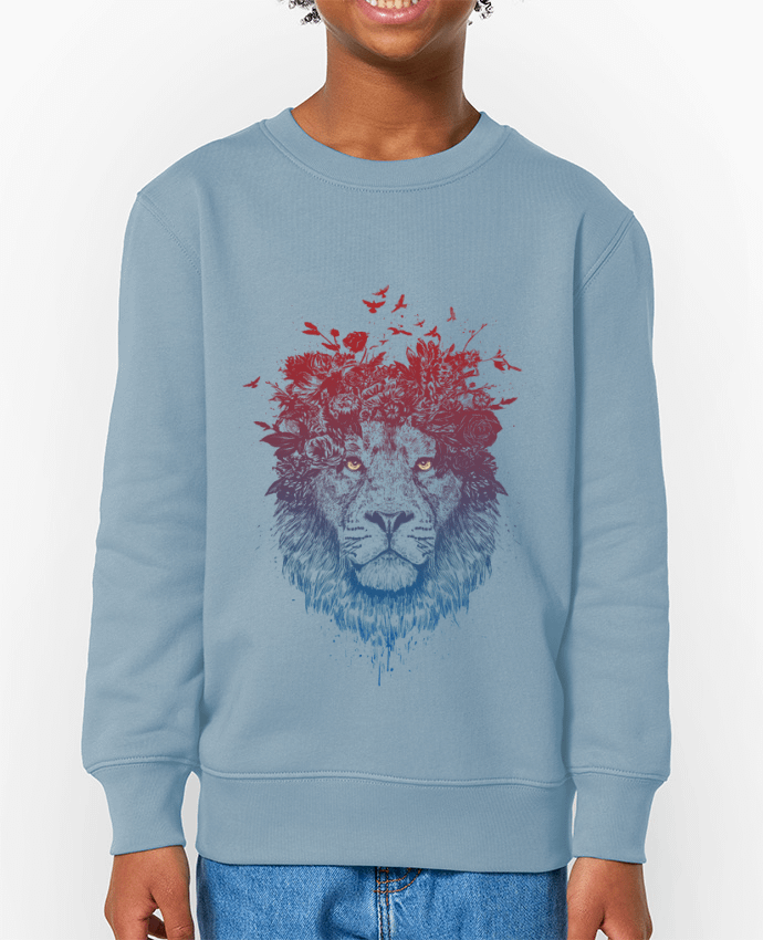Sweat-shirt enfant Floral lion III Par  Balàzs Solti