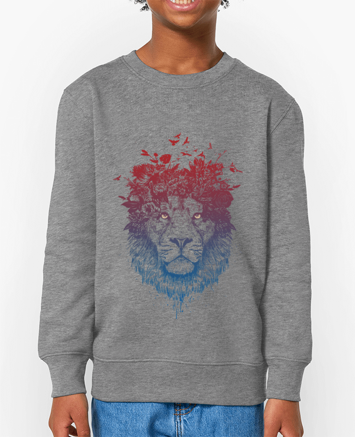 Sweat-shirt enfant Floral lion III Par  Balàzs Solti