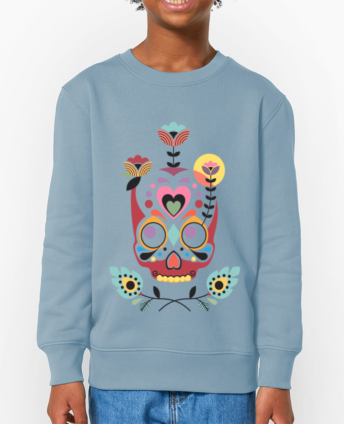 Sweat-shirt enfant Calavera fleurie Par  Tête Au Carré